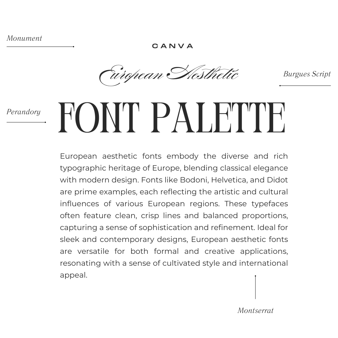 European Aesthetic Free Canva Fonts