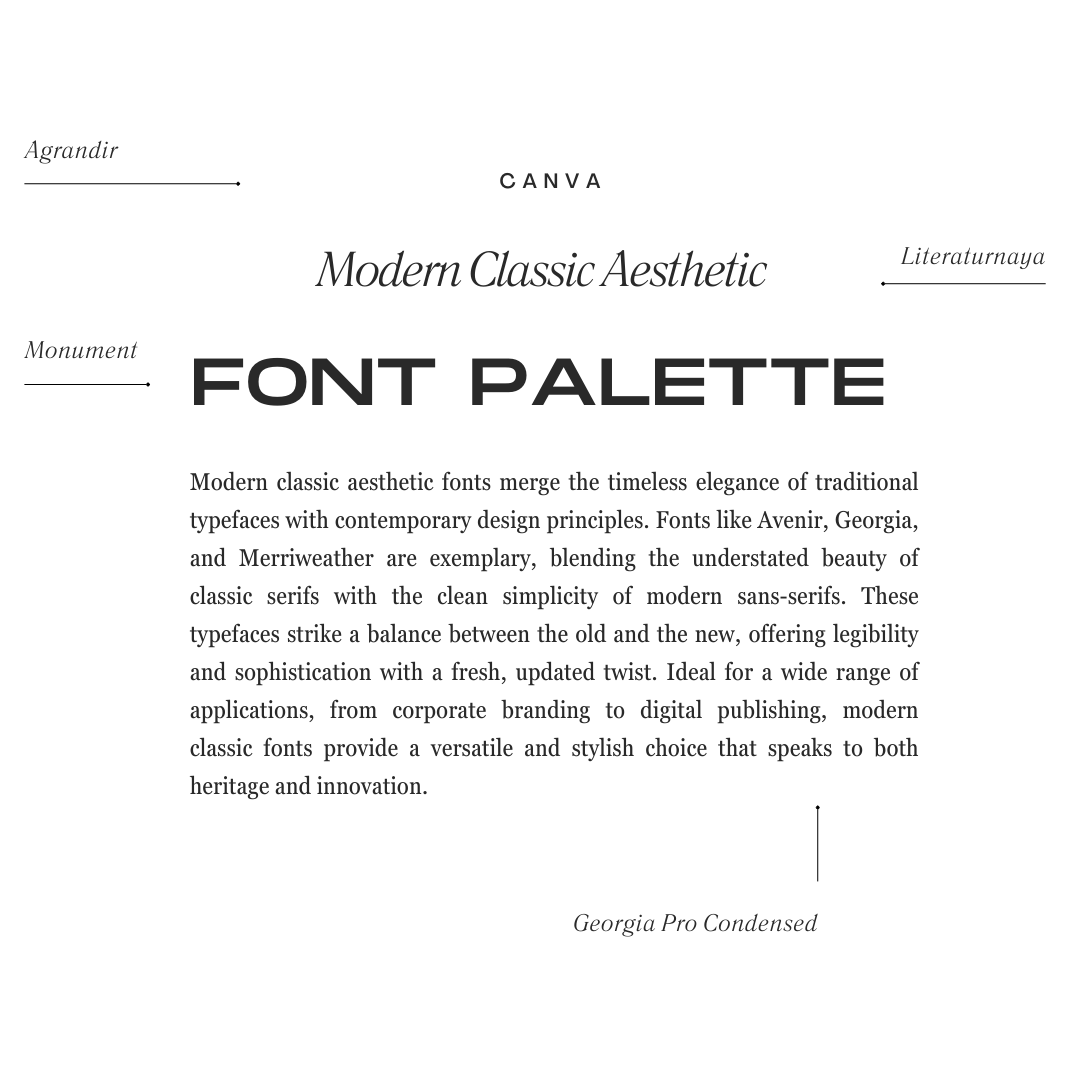 Modern Classic Aesthetic Free Canva Fonts
