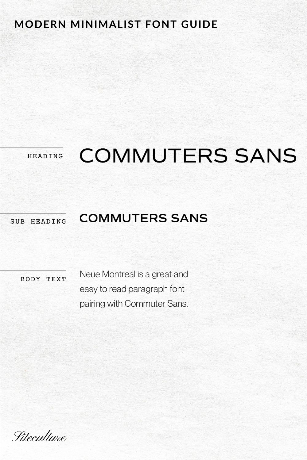 modern minimalist font pairing - commuters sans and neue montreal adobe fonts