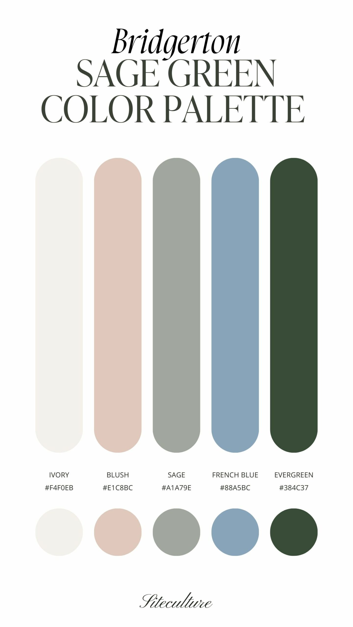 bridgerton sage green color palette