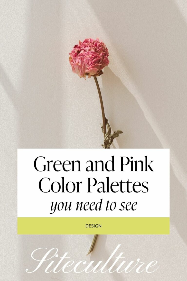 green and pink color scheme